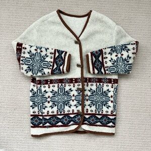 Vintage Nordic Sherpa cardigan
